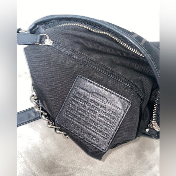 Coach Signature Canvas and Leather Black and Brown Crossbody shoulder Bag - Picture 8 of 10